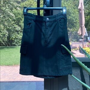 Black Cargo Skirt